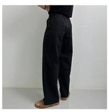 AIDASE  -  New Men's Cotton Linen Workwear Trousers Draped Wide Leg Pants Light Luxury Leisure Solid Straight Trousers Premium Sweatpants aidase-shop