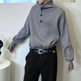 Aidase Mens Sweater Turnable Turtle Collar British Knitted Sweater Spring Fashion Elegant Versatile Couple Jacket Unisex 2024 aidase-shop