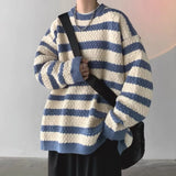 Aidase Winter Round Neck Striped Sweater Men Korean Fashion Couple Casual Long Sleeve harajuku Knitted Sweater Men Streetwear Sweaters aidase-shop