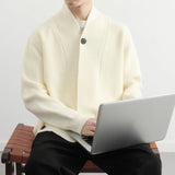 AIDASE  -  Autumn Winter New Men Knitted Sweater Fashion Casual Versatile Solid Color Long Sleeve Trendy Cardigan Coat Tide 21E7626 aidase-shop