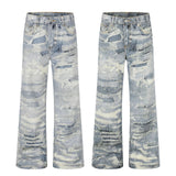AIDASE  -  American Style Men Blue Straight Simple Basic Casual Trendy Blue Jeans Pants Four Season High Street Fashion Male Denim Trousers aidase-shop