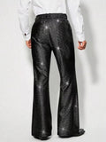 AIDASE  -  Performance Casual Pants Shiny Sequin Plaid Pattern Evening Show Off-Waist Dressing Bottoms Men's Fashion aidase-shop