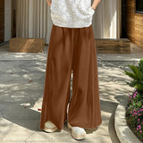 AIDASE  -  Men Wide Leg Pants Pleated Joggers Solid Color Loose Casual Trousers Men Streetwear Button Fashion Male Long Pants aidase-shop