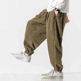 Aidase Men Corduroy  Pants Casual Autumn Men Wide-Leg Pants Man Harajuku Streetwear Trousers Male Elastic Waist Loose Korean Pants