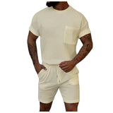 AIDASE  -  Man Tuxedo Suits Male Two Piece T Shirt Business Casual Half Sleeve High Slim Fit Shorts Set Big And Tall Suits Ropa De Hombre aidase-shop
