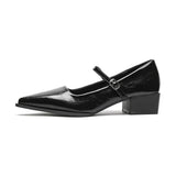 AIDASE  -  New Womens Mary Jane Shoes Fashion Soft Leather Low Heels for Woman French Pointed Tip Casual Shoes Designer Shoes Zapatos Mujer aidase-shop