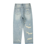 Aidase Washed Blue Oversized Torn Jeans for Men Streetwear Hip Hop Large Destroyed Wide Leg Jeans Baggy Straight Ripped Denim Pants aidase-shop