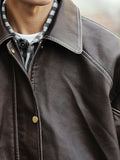 Aidase  Spring Autumn Cool Handsome Oversized Black Pu Leather Jacket Men Zipper Long Sleeve Luxury Designer Clothes 2024 aidase-shop
