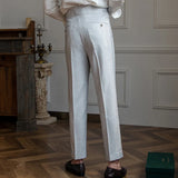 Aidase Italy Business Dress Pants Men High Quality Office Social Suit Pants Casual Wedding Groom Trousers Gray Pantaloni Uomo Casual aidase-shop