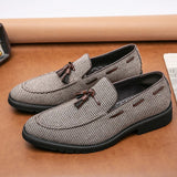 AIDASE  -  Luxury Suede Loafers Men Shoes Pointed Toe Thick Bottom Men Formal Dress Shoes Business Office Italian Shoes Men Designer Shoes aidase-shop