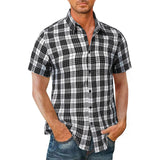AIDASE  -  Wrinkle-Free New Men'S Shirt Mens Outdoor Vintage Button Short Sleeve T Shirt Casual Top Chemises Hommes aidase-shop