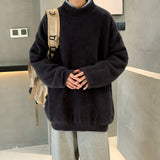 Aidase Winter New Mink Velvet Sweater Knitted Solid Sweater Men Clothes Pullover Men Sweater Casual Pullovers Bottoming Sweaters aidase-shop