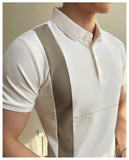 AIDASE  -  New Men's Stretchable Business Casual Polo Shirt, Fashion Slim Fit Short Sleeve T-Shirt, Available in Plus Sizes M-5XL. aidase-shop