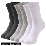 AIDASE  -  6Pairs New High Quality Men Socks Cotton Breathable Black White Business Spring Summer for Male sock Plus Size EU42-48 aidase-shop