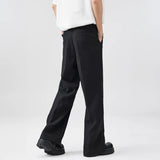 AIDASE  -  Men Streetwear Fashion Straight Business Casual Black Gray Suit Pant Commute Vintage Cigarette Pants Trousers aidase-shop
