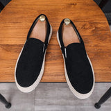 AIDASE  -  Men's Spring New Beijing Cloth Shoes Slip-On Casual Thin Driving Fisherman Shoes round Toe Canvas Non-Leather Leisure Sneakers aidase-shop
