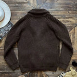 AIDASE  -  Autumn Winter New Trendy Sweaters Classic Retro Maillard Pullover Heavyweight Thickened Green Fruit Collar Versatile Cardigan aidase-shop