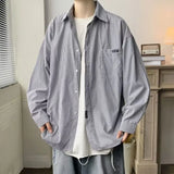 Aidase Oversized Loose Striped Shirt Unisex Spring Autumn Mens Long sleeved Tops Fashion Casual Shirts Cardigan Streetwear Couple Ins