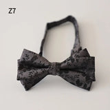 AIDASE  -  12*6CM Luxury Paisley Bow Ties For Men Adult Gray Brown Floral Soft Bowties Wedding Party Groom Formal Butterfly Shirt Accessory aidase-shop