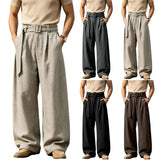 AIDASE  -  Men Sweatpants Korean Fashion Sportswear Mens Wide Leg Old Baggy Pants Casual Zipper Fly Pants Elastic Waist Roupas Masculinas aidase-shop