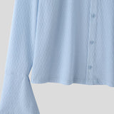 AIDASE  -  Men Shirt See Through Mesh Lapel Flare Long Sleeve Men Clothing Sexy Fashion Casual Party Casual Camisetas S-3XL aidase-shop