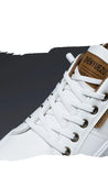 AIDASE  -  Fashion Men's Black Leather Sneakers Retro Lace-Up Thick Sole Comfortable Casual Walking Footwear aidase-shop