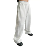 AIDASE  -  Mens Wide Leg Sweatpants Straight Cut European And American Sle Youthful Trend Spring Collection Eighteen Length aidase-shop