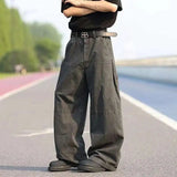 AIDASE  -  Summer New Men Cargo Pants American Style Multi-Pocket Loose Straight Wide-Leg Male Pants Stylish Versatile Clothes aidase-shop