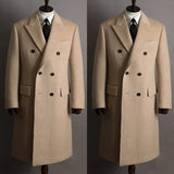Aidase Autumn and Winter Boutique Woolen Long Coat Classic Solid Color Thick Warm Men's Jacket Custom Made