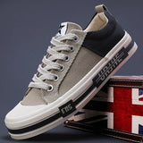 AIDASE  -  Brand Men's Canvas Shoes Breathable Outdoor Casual Sneakers Comfortable Spring Autumn Black Walking Sneakers Flat Design aidase-shop