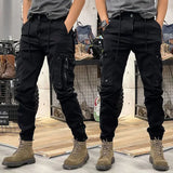 Aidase Cargo Pants for Men Khaki Biker Trousers Man Stretch Motorcycle Outdoor Hiking Loose Street Cotton Slacks Large Size New In aidase-shop