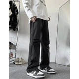 AIDASE  -  Spring Autumn Couple Storm Pants Windproof Waterproof Fold Shaped Straight Tube Loose High Handsome Urban Outdoor Storm Pants aidase-shop