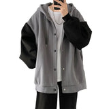 AIDASE  -  Casual Loose Men's Open Cardigan Jacket Autumn New Style Korean Version Splicing Hoodie Couple's Outfit Versatile Streetwear aidase-shop