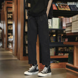 AIDASE  -  Summer Japanese Baggy Straight Pants Men Streetwear Fashion Jogger Harem Pantalones Hombre New Casual Y2K Preppy Trousers aidase-shop