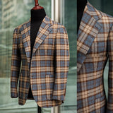 Aidase Plaid Wedding Suit Coat For Men Slim Fit Single Breasted Overcoat Business Office Jacket Custom Made Only Blazer