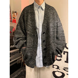 AIDASE  -  Autumn Winter New V-neck Cardigan Men's Loose Casual Knitted Sweater Trendy Daliy Simple All-match High Street Soft Coats aidase-shop