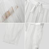AIDASE  -  American Style Trousers Men's Fashion See-through Striped Long Pant Sexy Casual Hot Sale Thin Drawstring Pantalons S-5XL aidase-shop