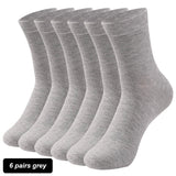 AIDASE  -  6Pairs New High Quality Men Socks Cotton Breathable Black White Business Spring Summer for Male sock Plus Size EU42-48 aidase-shop