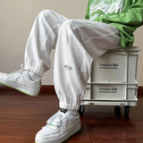 AIDASE  -  Summer Y2K Korean Style Vintage Loose Trousers Man Casual All Match Harajuku KPOP Sport Pants Fashion Style Pockets Male Clothes aidase-shop