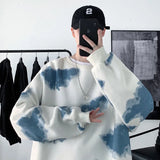 Aidase Autumn and Winter New Korean Round Neck Pullovers Streetwear Casual Unisex Tops Hybskr Harajuku Cloud Men Oversized Sweatshirts aidase-shop