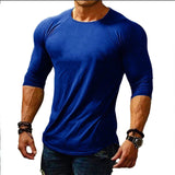 AIDASE  -  Spring Summer Mens Fashion T-Shirts Men Solid Color Slim Fit O-Neck Thin T Shirt Male Long Sleeve Tops Tees Drop Shipping aidase-shop