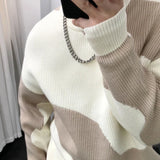 Aidase Round Collar Men's Clothing Striped Graphic Pullovers Knit Sweater Male Crewneck Korean Fashion Thick Winter Designer Luxury aidase-shop