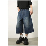 AIDASE  -  Retro Japanese Loose Lazy Sle Slimming Jeans Seven-Five Pants Trendy Summer Cool Feeling adient Color Eight-Five Pants aidase-shop