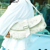 AIDASE  -  Fashion Vintage Shoulder Armpit Bag Women Handbag Casual Denim Female Purse Flap Small Willow Nail Street Y2K Lady aidase-shop