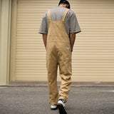 AIDASE  -  Men's Loose Khaki Bib Overalls Casual Big Pockets Cargo Pants Adjustable Suspenders Jumpsuits Coveralls Dungarees aidase-shop