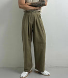 AIDASE  -  New Men's Cotton Linen Workwear Trousers Draped Wide Leg Pants Light Luxury Leisure Solid Straight Trousers Premium Sweatpants aidase-shop