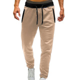 AIDASE  -  Loose Fit Casual Trousers for Men Youth Elastic Straight Leg Long Pants Pure Color Korean Sle Cotton Blend Daily Wear aidase-shop