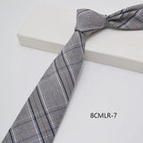 AIDASE  -  British Style Fashion TR Fabric Plaid Neck Ties For Men Formal Brown Khaki Wool Clip Tie Luxury Soft Free Knot Lazy-tie Cravat aidase-shop