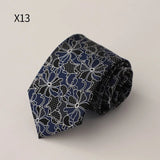 AIDASE  -  New Trendy Men's Silk Ties Jacquard Dot Floral Necktie 8cm Brown Green Neck Tie Daily Wear Shirt Suit Cravat Wedding Groom Gift aidase-shop
