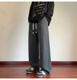 AIDASE  -  American Retro Casual Pants Men Summer Thin Breathable Cool Trendy Loose Straight Leg Floor-Length Long Pants Men aidase-shop